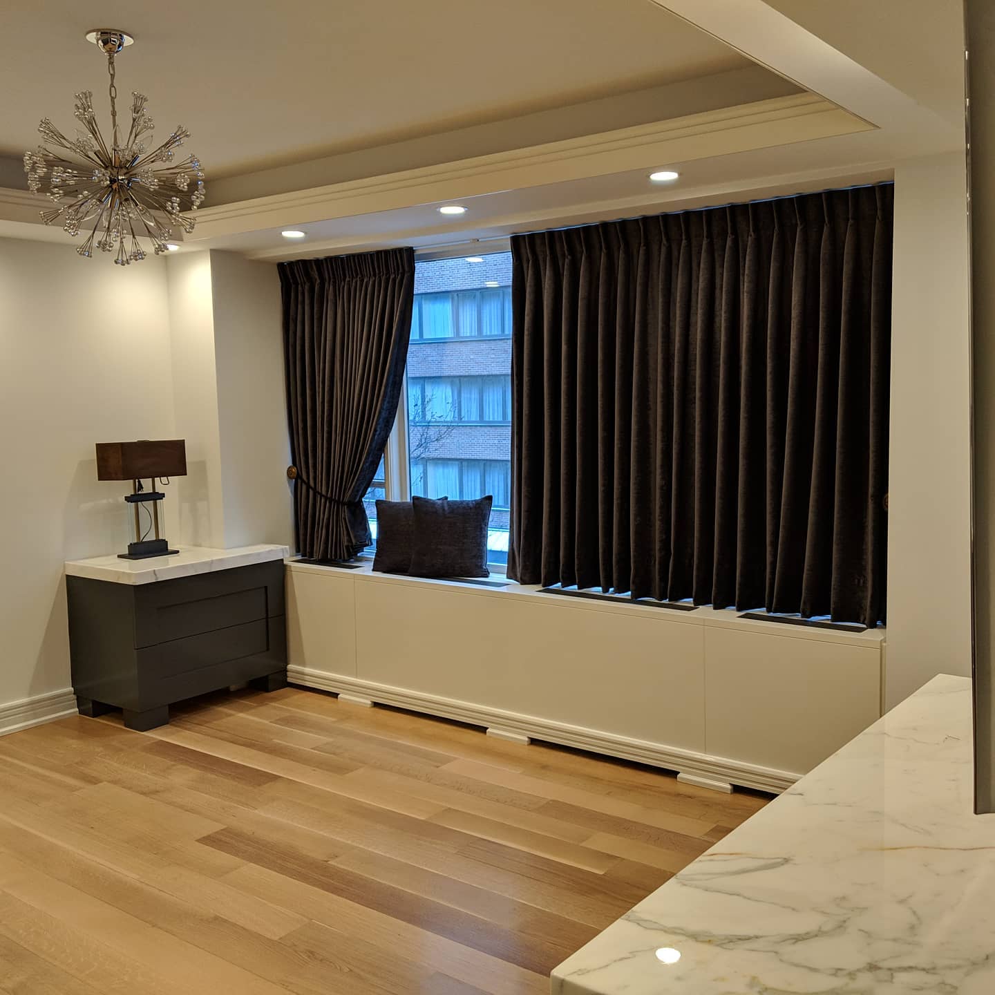 Recessed Window Drapery