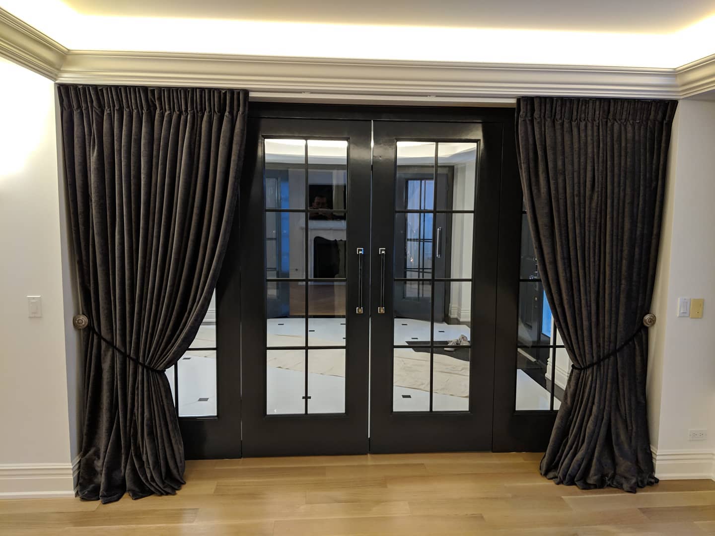 Draped Double Doors